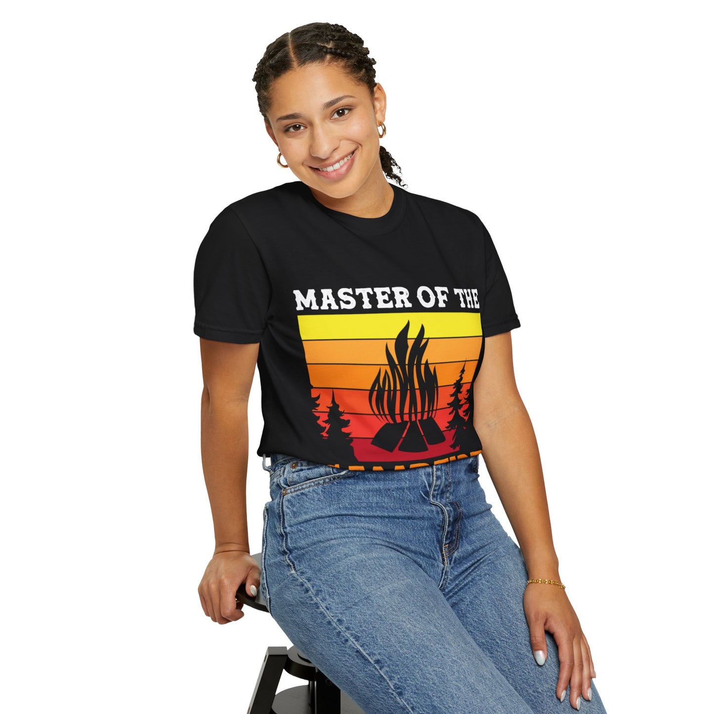 Master of the Campfire Garment-Dyed Unisex T-shirt - Perfect for Outdoor Lovers & Campers