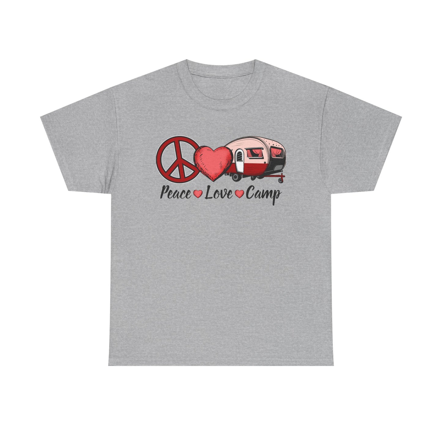 Peace, Love, Camp - Unisex Heavy Cotton Tee