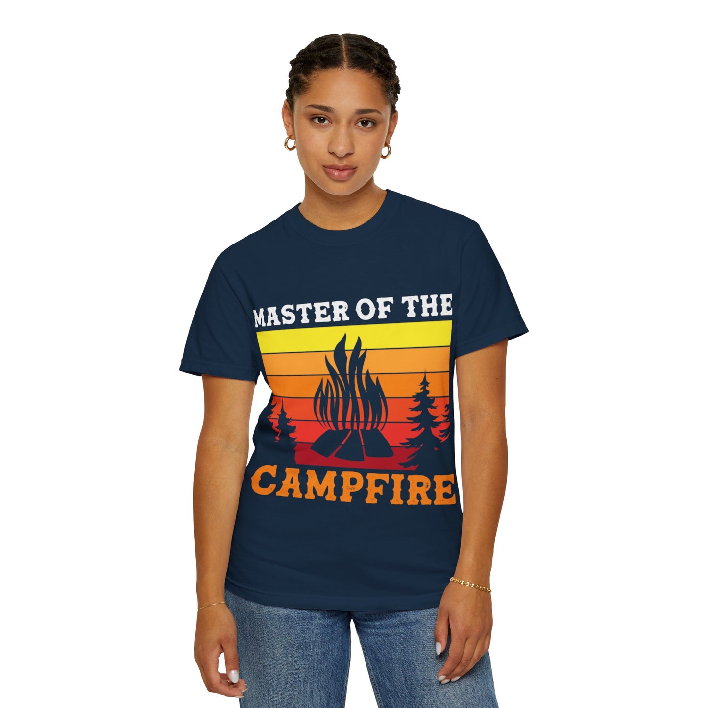 Master of the Campfire Garment-Dyed Unisex T-shirt - Perfect for Outdoor Lovers & Campers