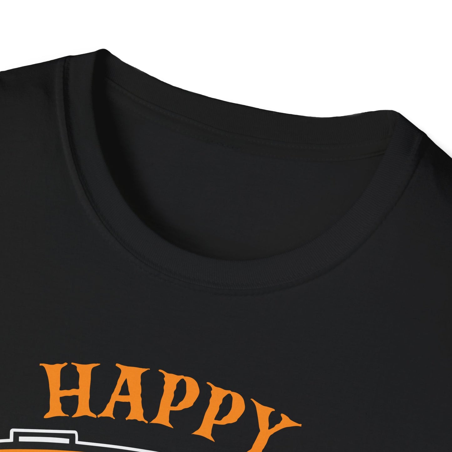 Happy Camp-O-Ween Unisex Softstyle T-Shirt - Perfect for Fall Camping and Halloween Celebrations