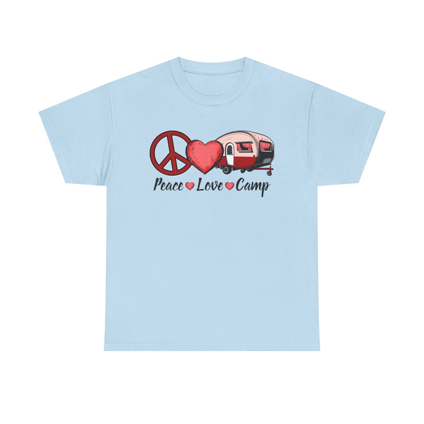 Peace, Love, Camp - Unisex Heavy Cotton Tee