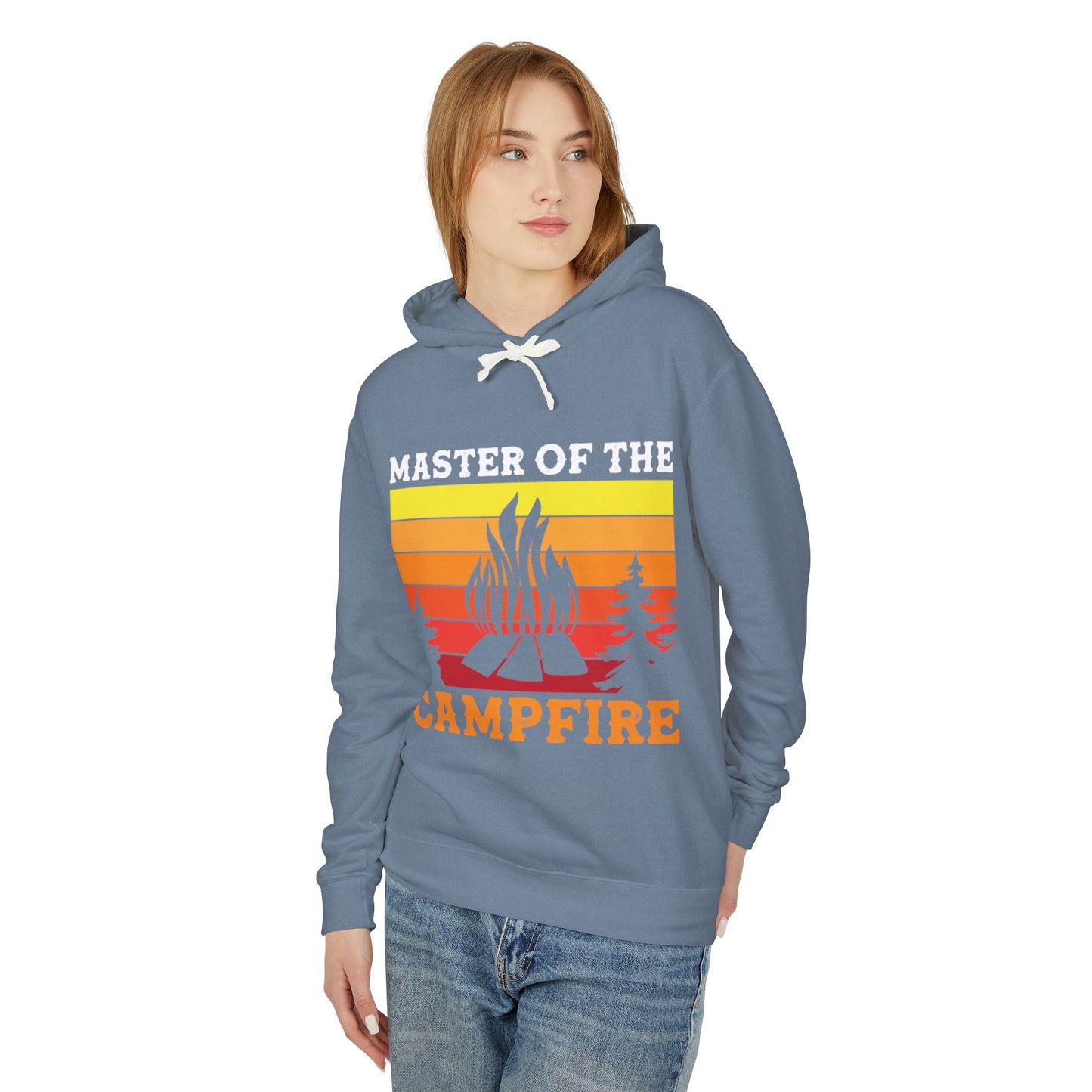 Master of the Campfire Unisex Lightweight Hooded Sweatshirt - Perfect for Outdoor Lovers
