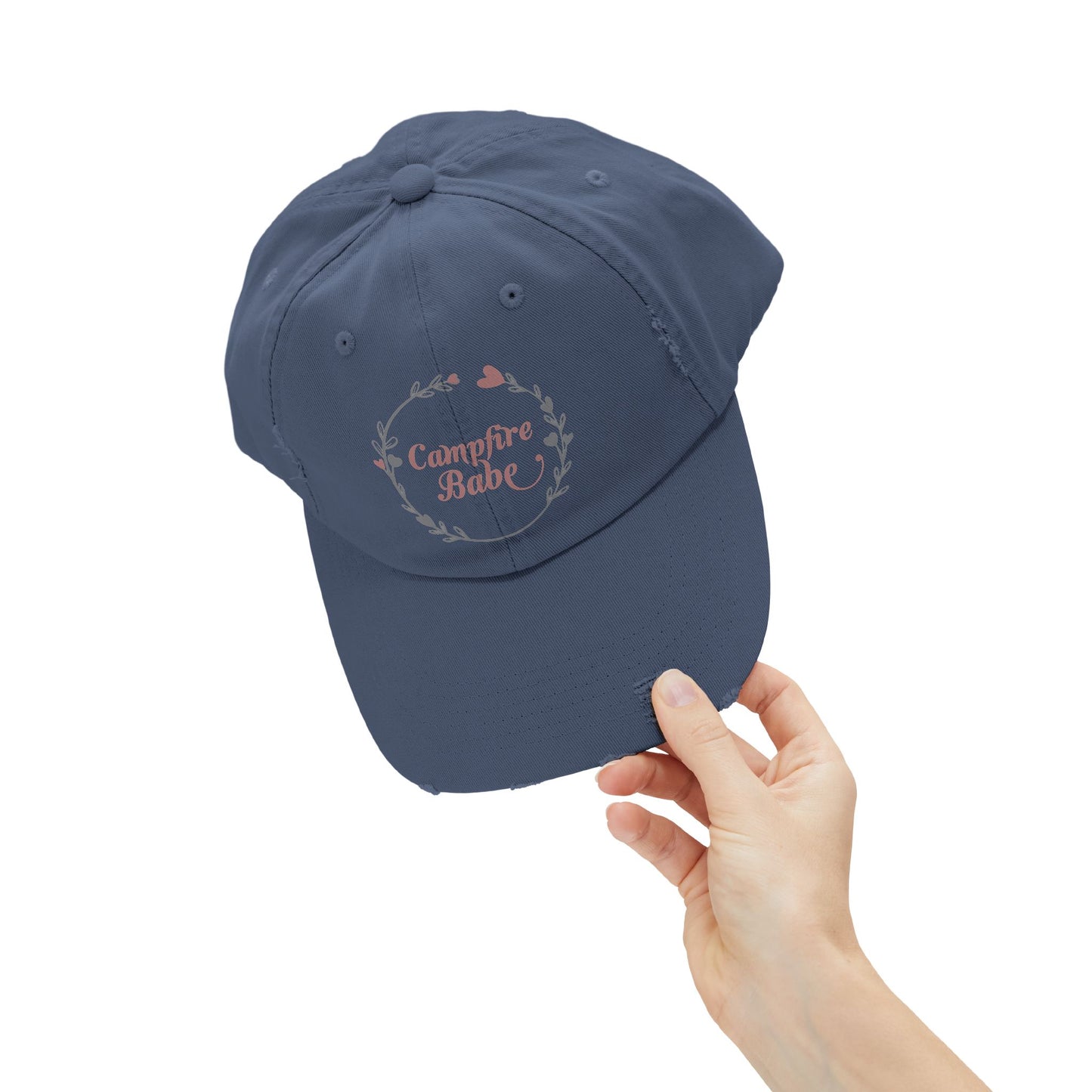 Campfire Babe Unisex Distressed Cap - Perfect for Outdoor Lovers