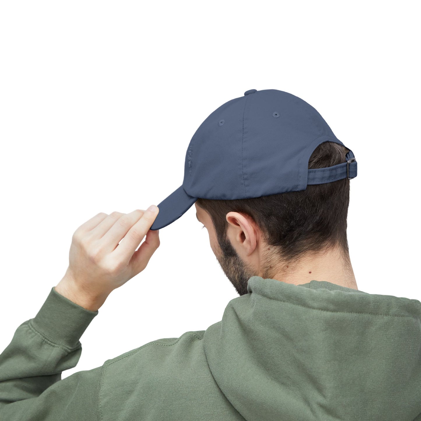 Unisex Distressed Cap - Peace Love Camping Graphic Hat