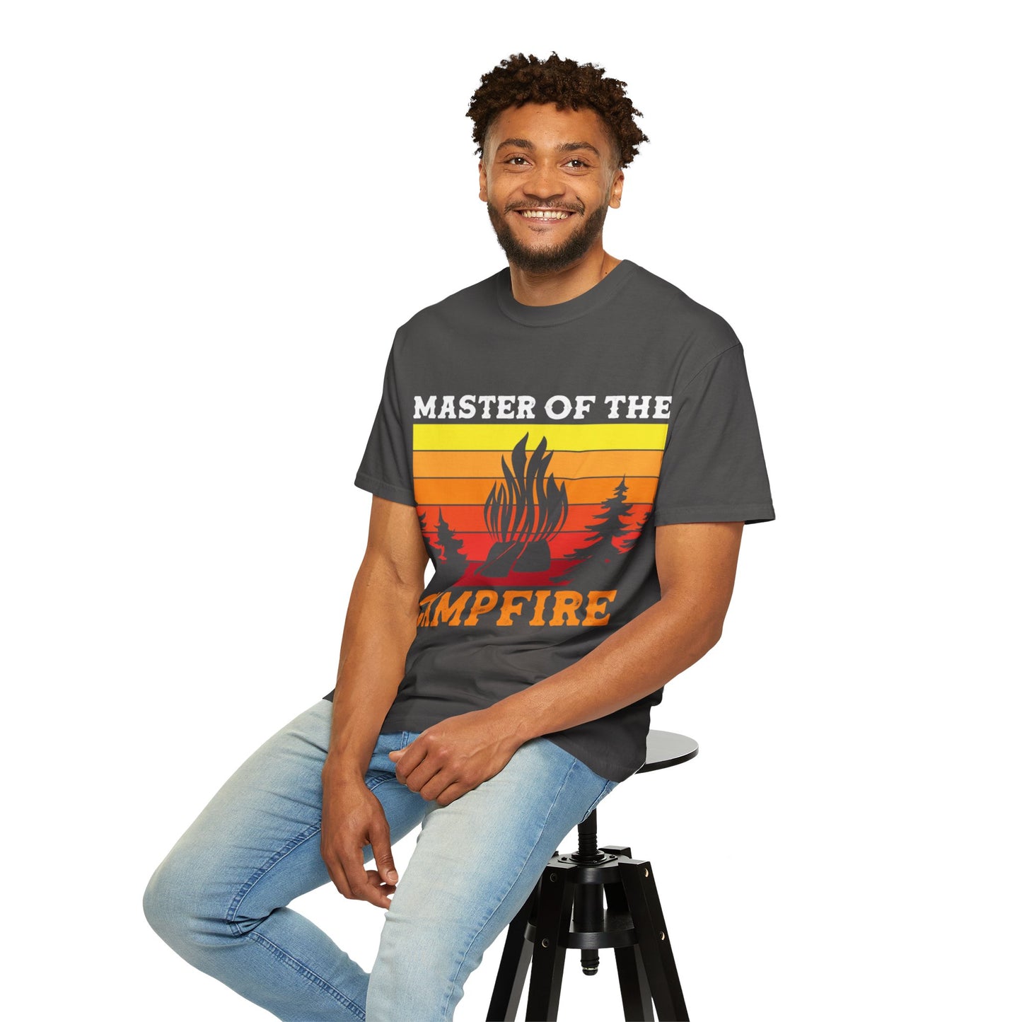 Master of the Campfire Garment-Dyed Unisex T-shirt - Perfect for Outdoor Lovers & Campers