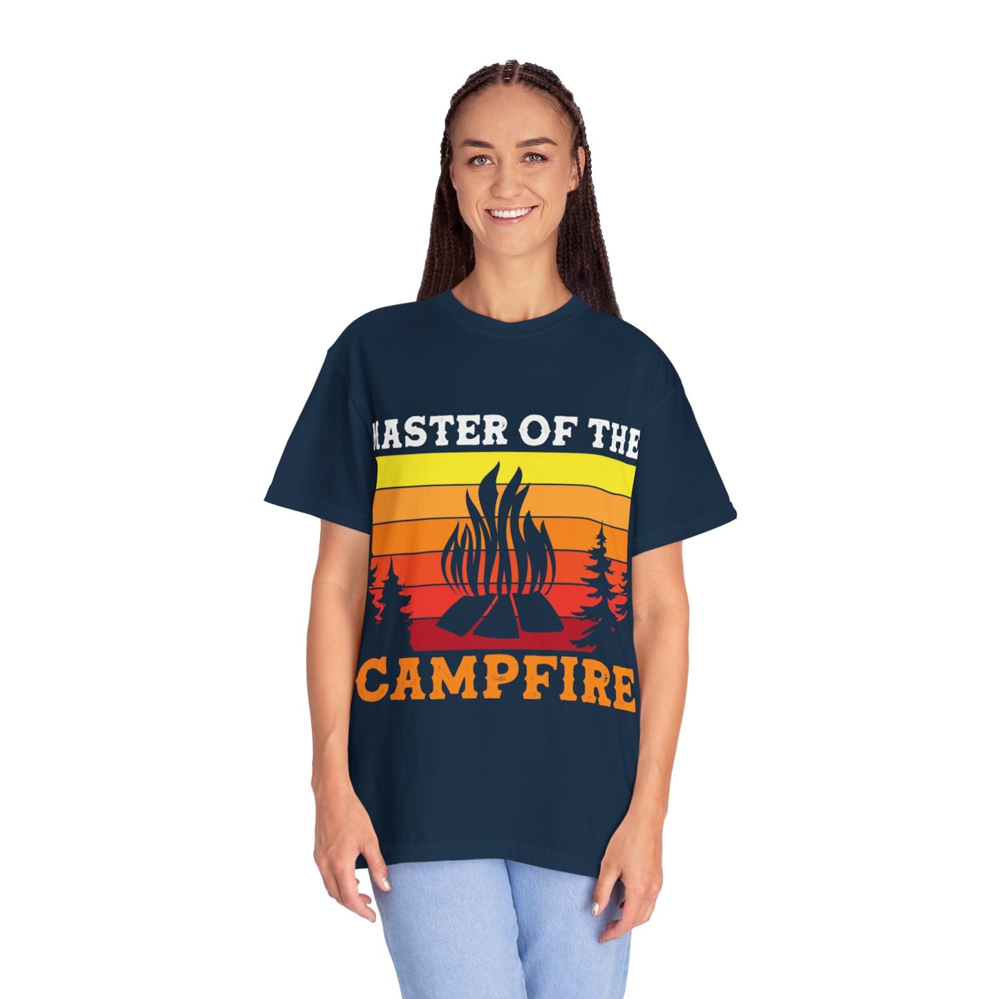 Master of the Campfire Garment-Dyed Unisex T-shirt - Perfect for Outdoor Lovers & Campers