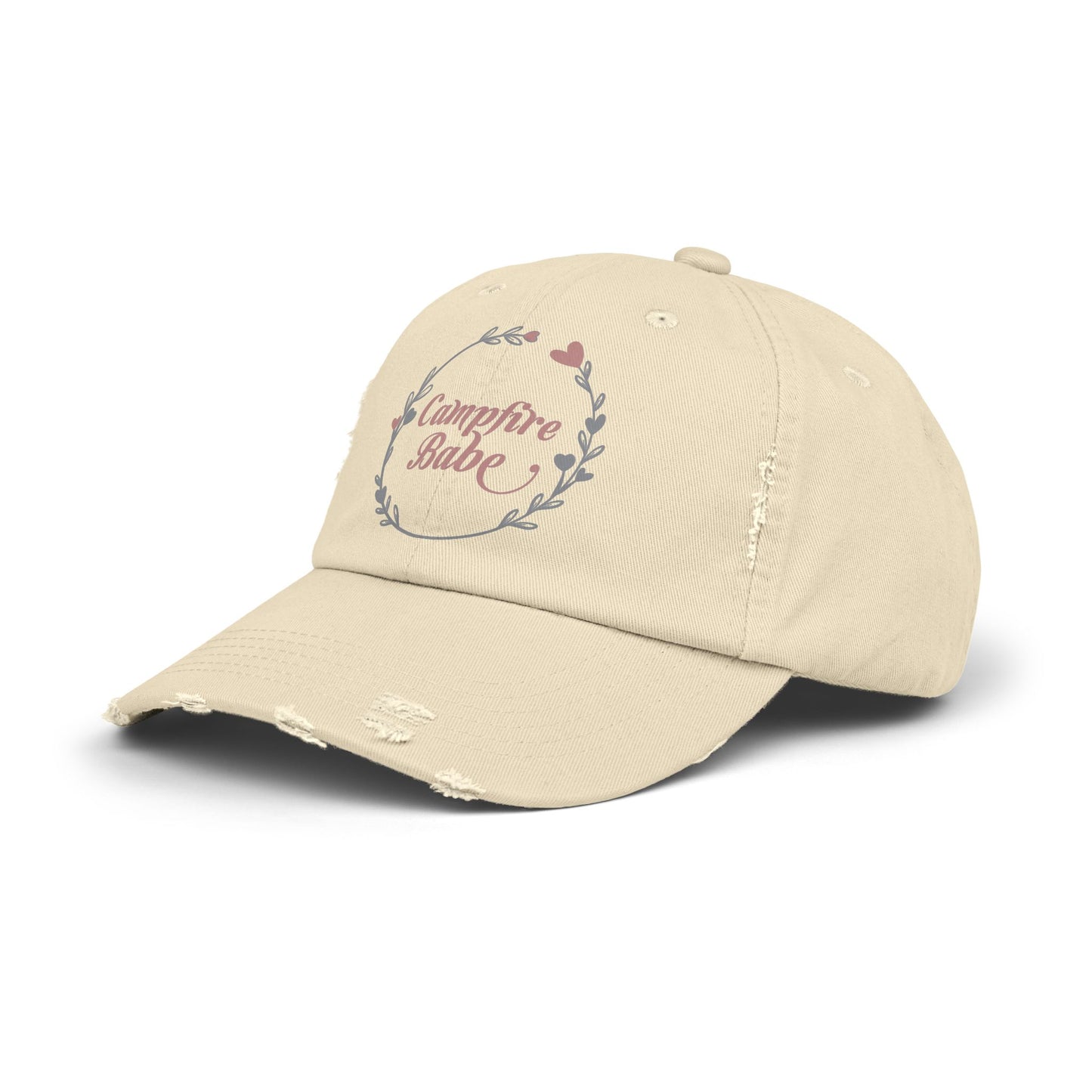 Campfire Babe Unisex Distressed Cap - Perfect for Outdoor Lovers