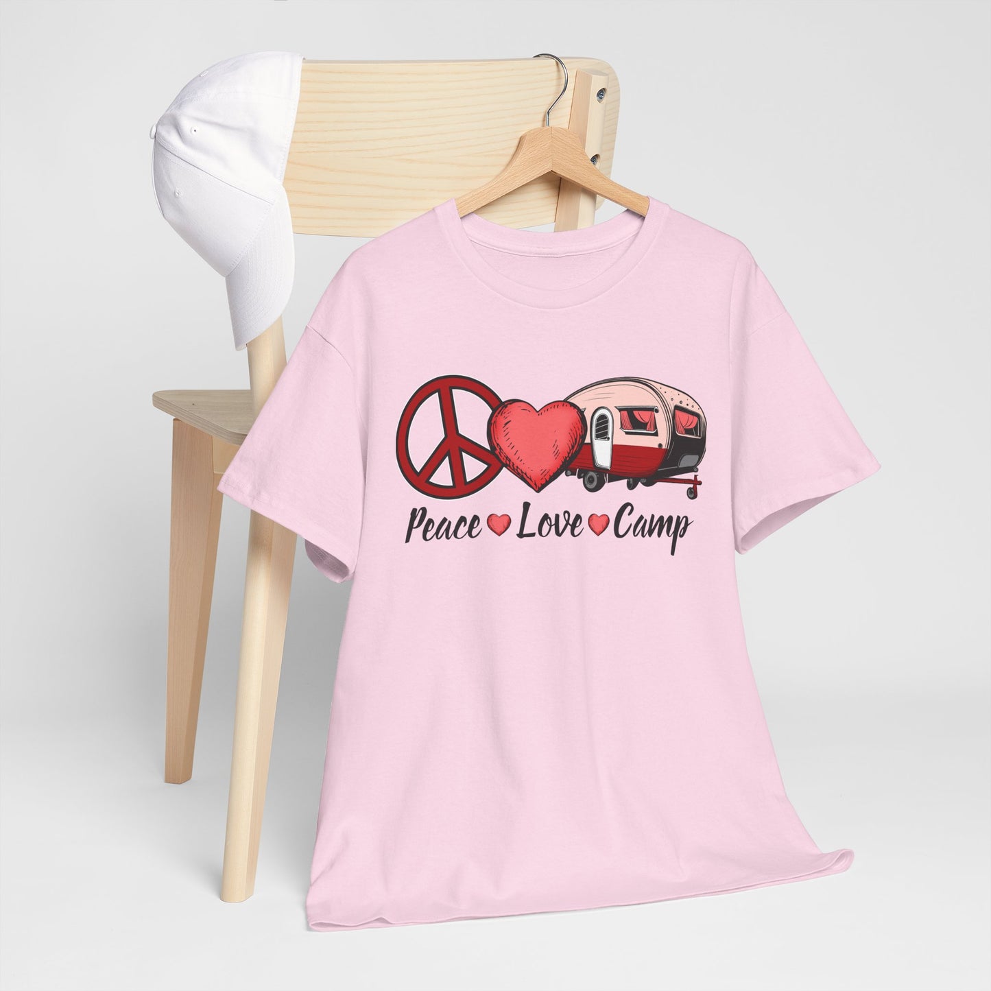 Peace, Love, Camp - Unisex Heavy Cotton Tee