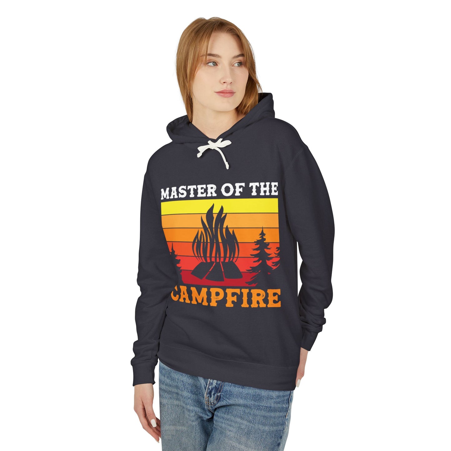 Master of the Campfire Unisex Lightweight Hooded Sweatshirt - Perfect for Outdoor Lovers