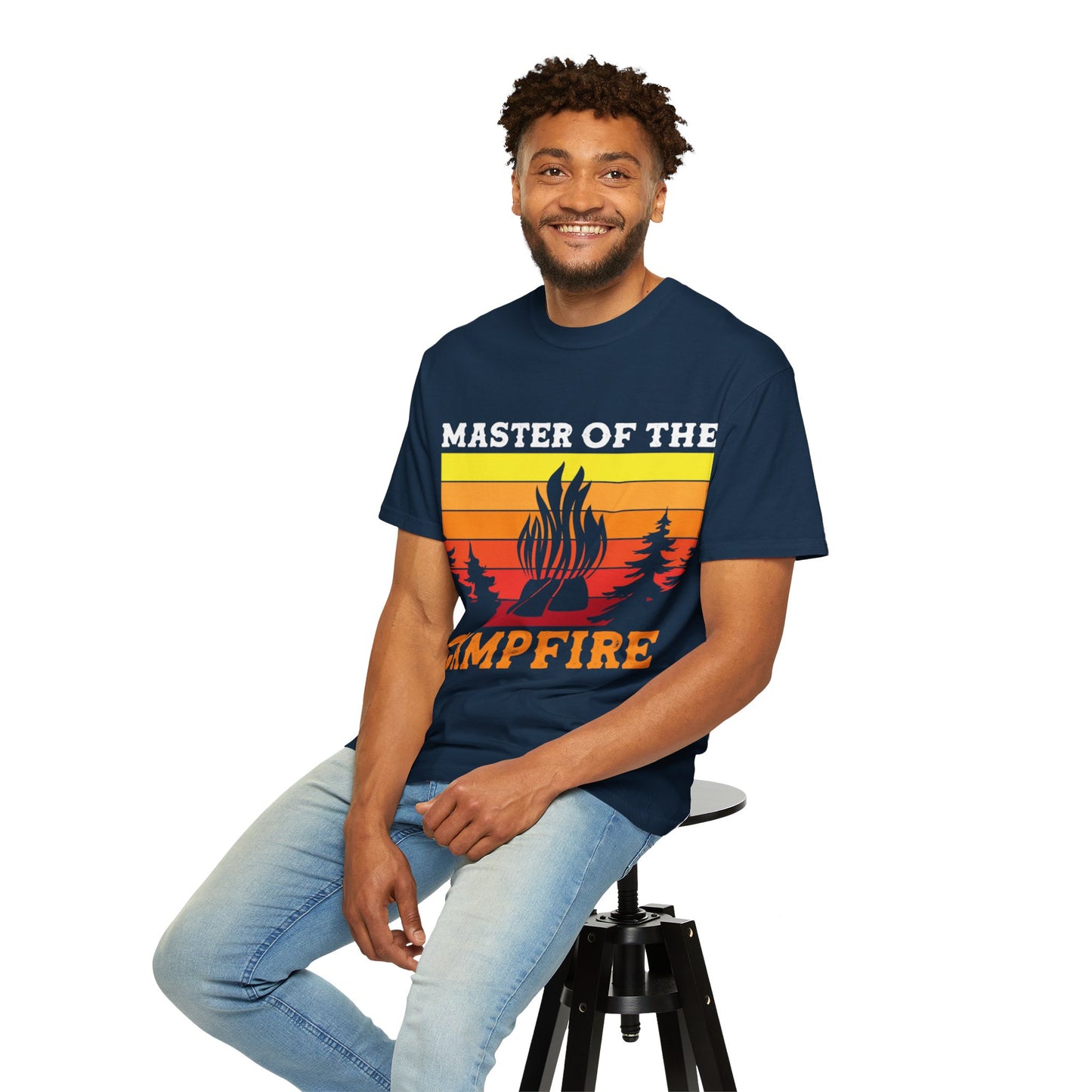 Master of the Campfire Garment-Dyed Unisex T-shirt - Perfect for Outdoor Lovers & Campers