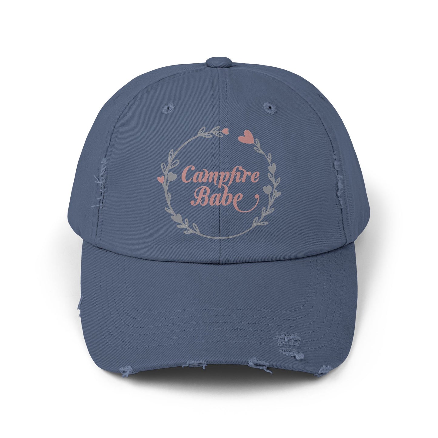 Campfire Babe Unisex Distressed Cap - Perfect for Outdoor Lovers