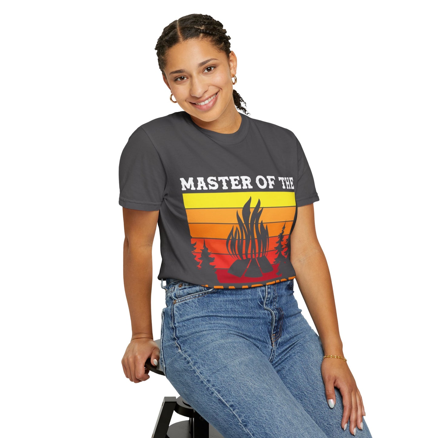 Master of the Campfire Garment-Dyed Unisex T-shirt - Perfect for Outdoor Lovers & Campers