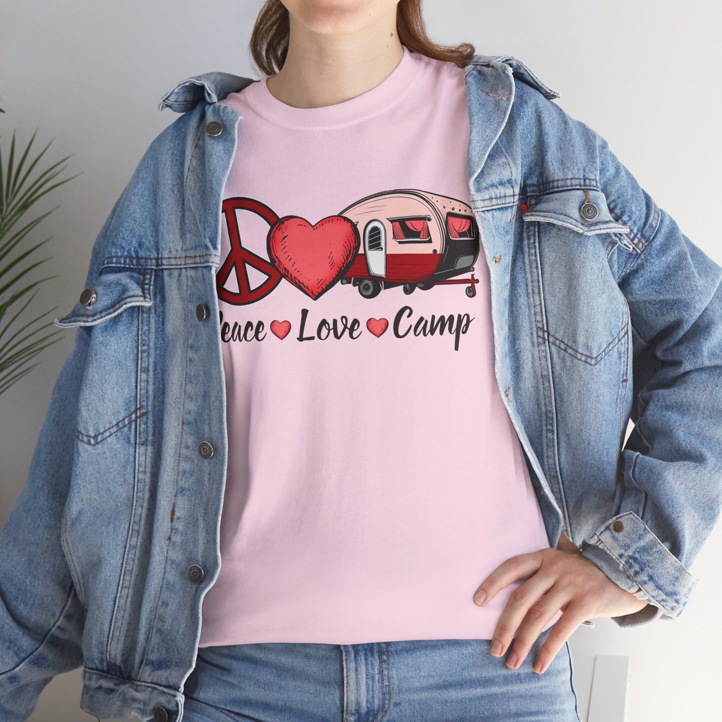 Peace, Love, Camp - Unisex Heavy Cotton Tee