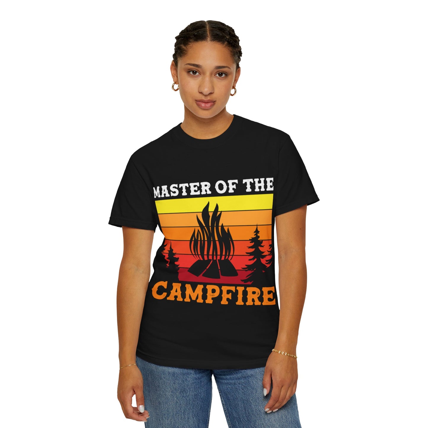 Master of the Campfire Garment-Dyed Unisex T-shirt - Perfect for Outdoor Lovers & Campers
