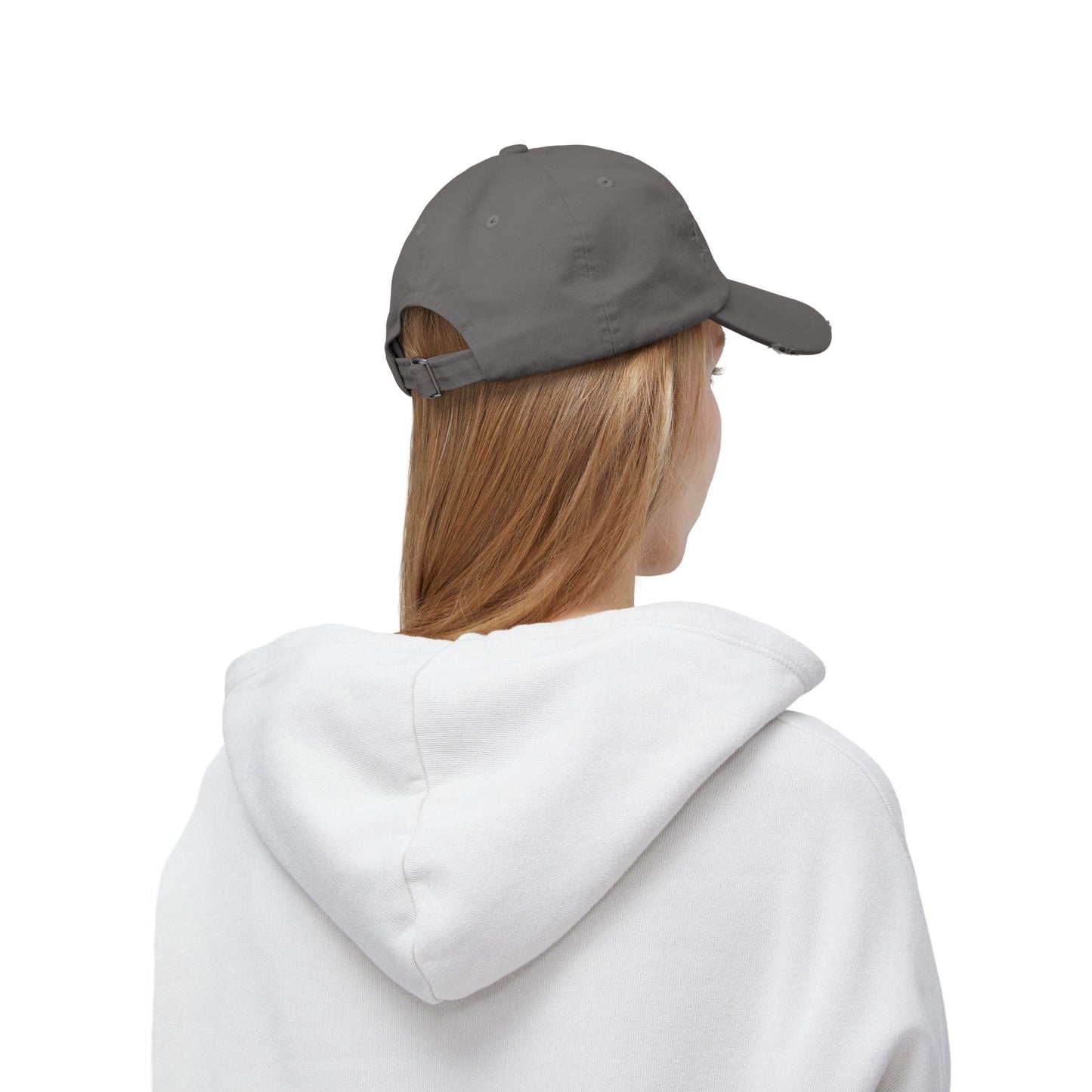Unisex Distressed Cap - Camp Hair Don't Care Hat for Adventurers