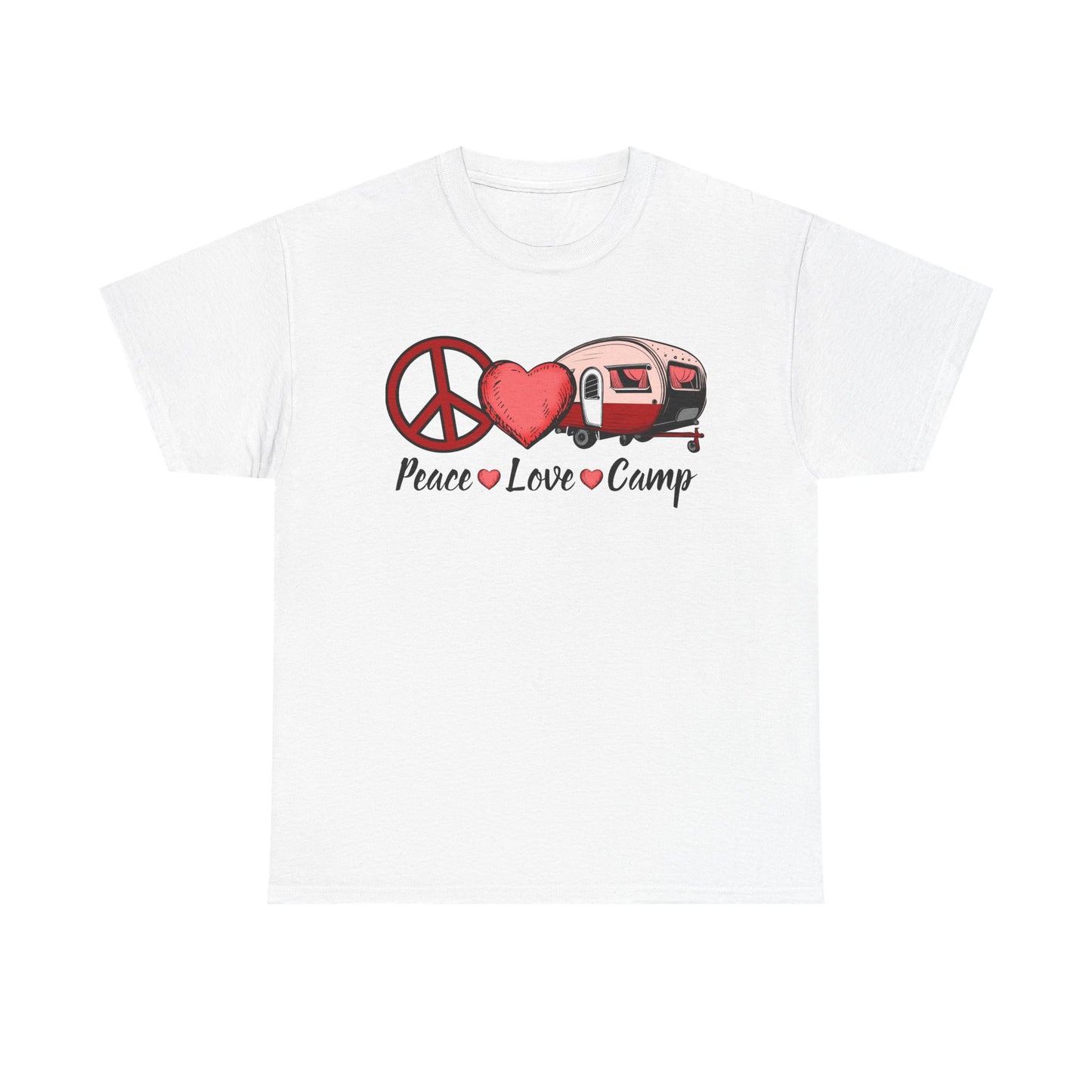 Peace, Love, Camp - Unisex Heavy Cotton Tee