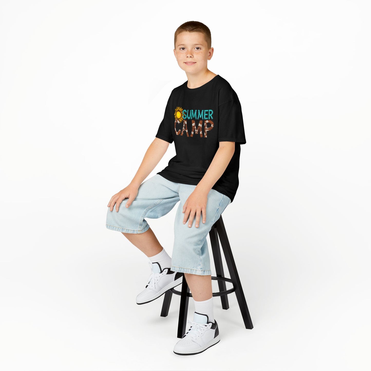 Kids Summer Camp Tee - Fun Black T-Shirt for Outdoor Adventures