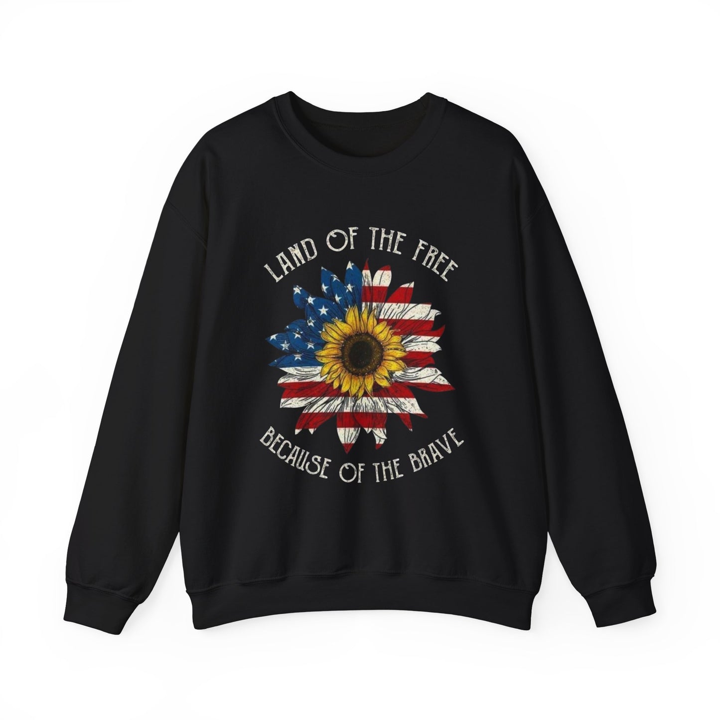 Land of the Free, Because of the Brave - Unisex Heavy Blend™ Crewneck Sweatshirt