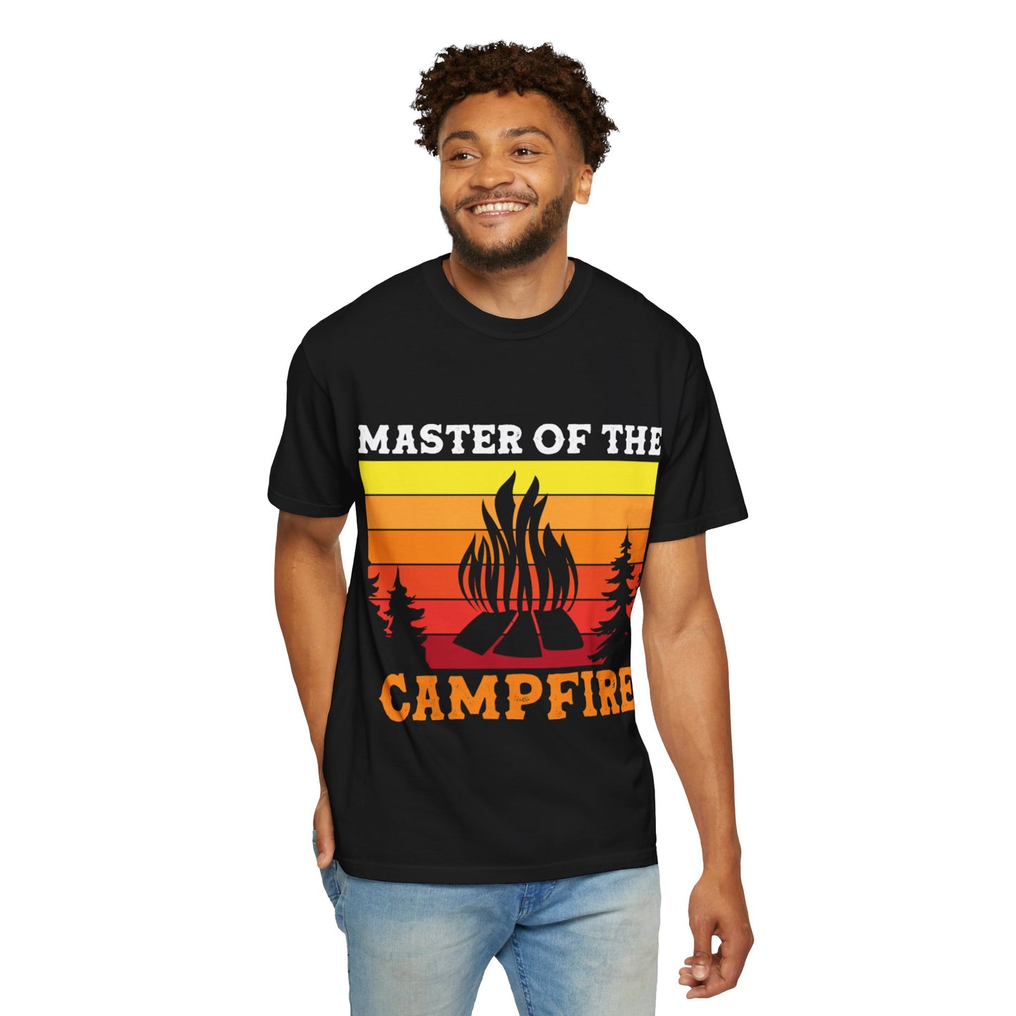 Master of the Campfire Garment-Dyed Unisex T-shirt - Perfect for Outdoor Lovers & Campers