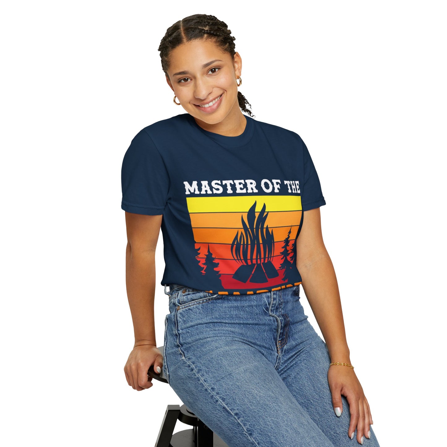 Master of the Campfire Garment-Dyed Unisex T-shirt - Perfect for Outdoor Lovers & Campers