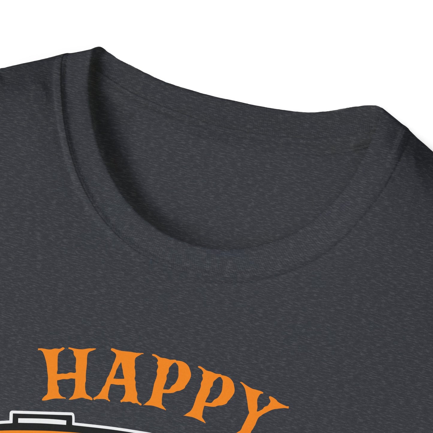 Happy Camp-O-Ween Unisex Softstyle T-Shirt - Perfect for Fall Camping and Halloween Celebrations