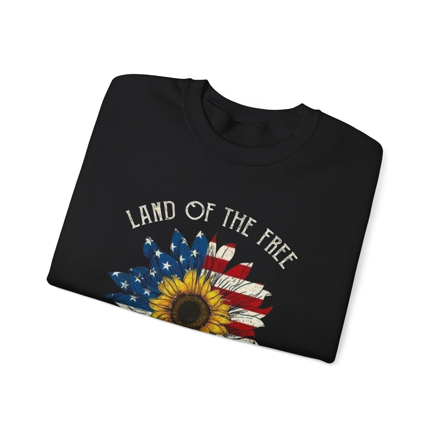 Land of the Free, Because of the Brave - Unisex Heavy Blend™ Crewneck Sweatshirt
