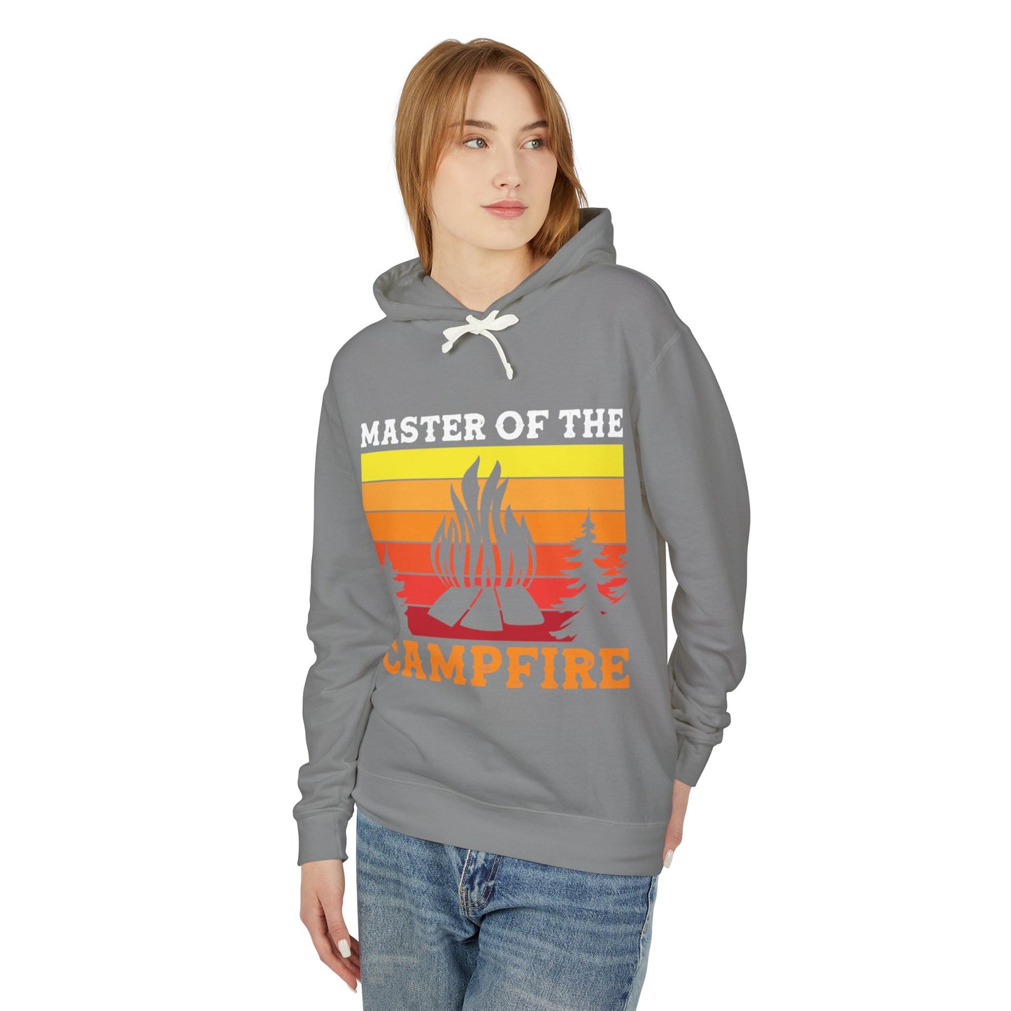 Master of the Campfire Unisex Lightweight Hooded Sweatshirt - Perfect for Outdoor Lovers