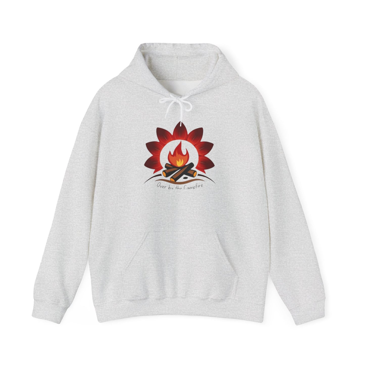 Over by the Campfire- Cozy Unisex Heavy Blend™ Hooded Sweatshirt with Festive Graphic