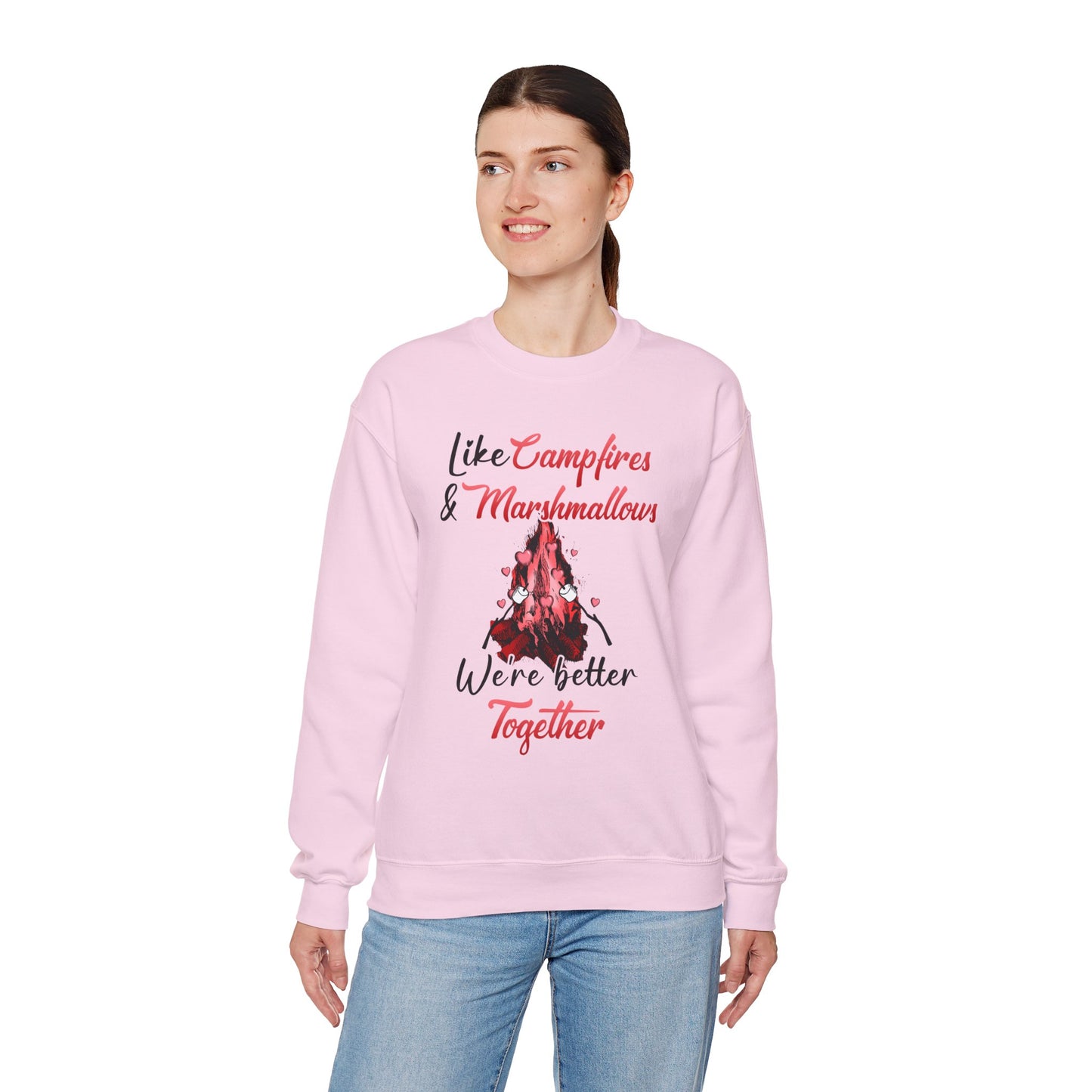 Like Campfires and & Marshmallows, We're Better Together - Unisex Heavy Blend™ Crewneck Sweatshirt