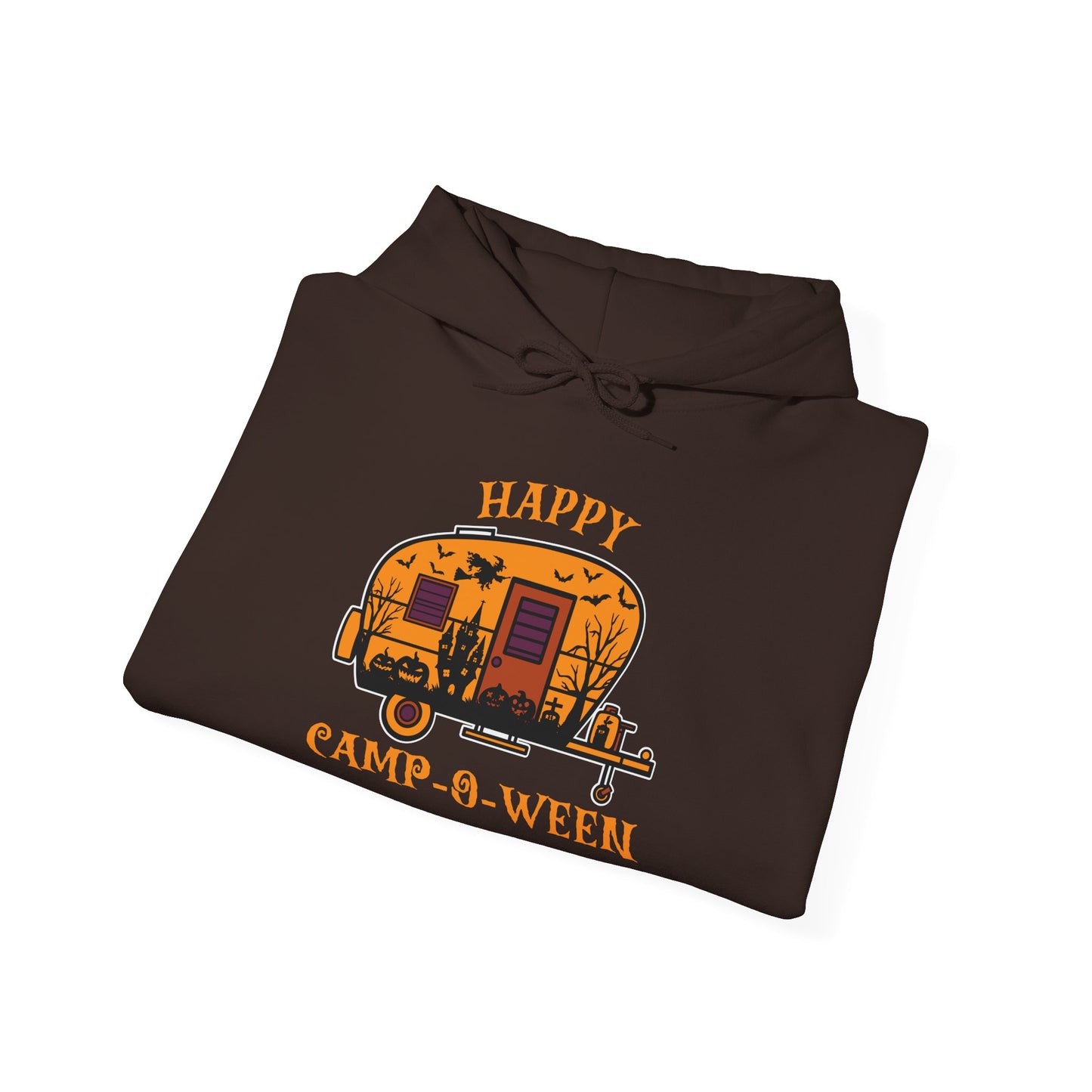 Happy Camp-O-Ween Unisex Hoodie – Cozy Halloween Sweatshirt for Camping Enthusiasts