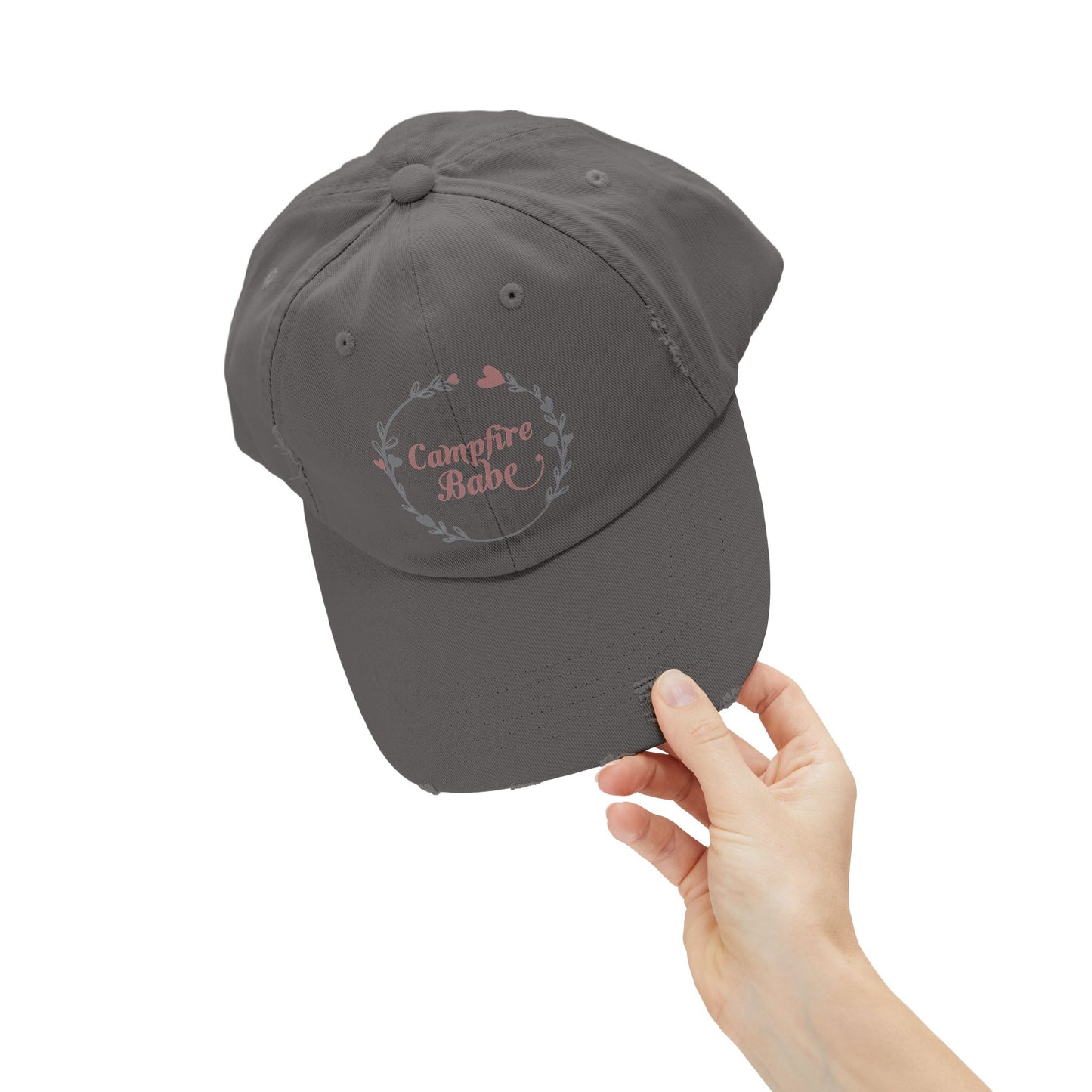 Campfire Babe Unisex Distressed Cap - Perfect for Outdoor Lovers
