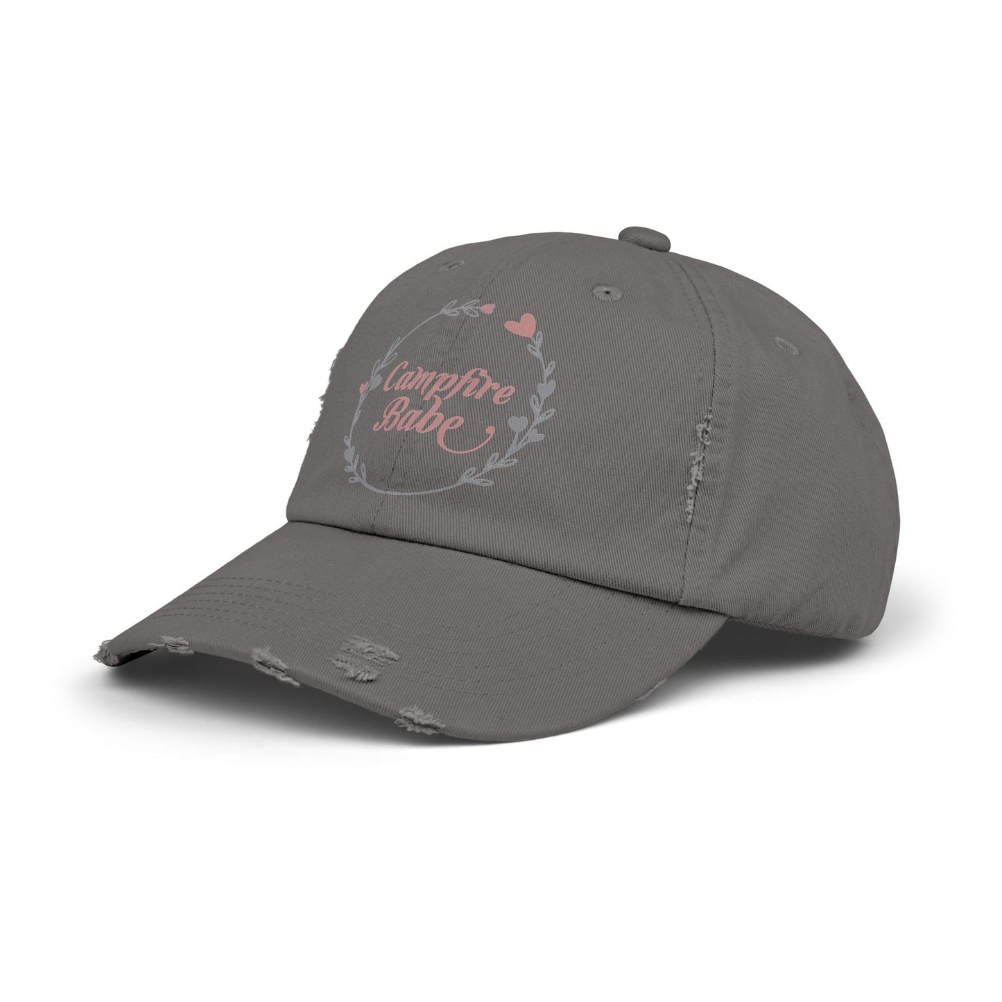 Campfire Babe Unisex Distressed Cap - Perfect for Outdoor Lovers