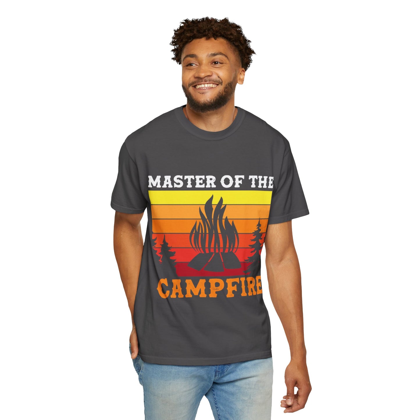 Master of the Campfire Garment-Dyed Unisex T-shirt - Perfect for Outdoor Lovers & Campers