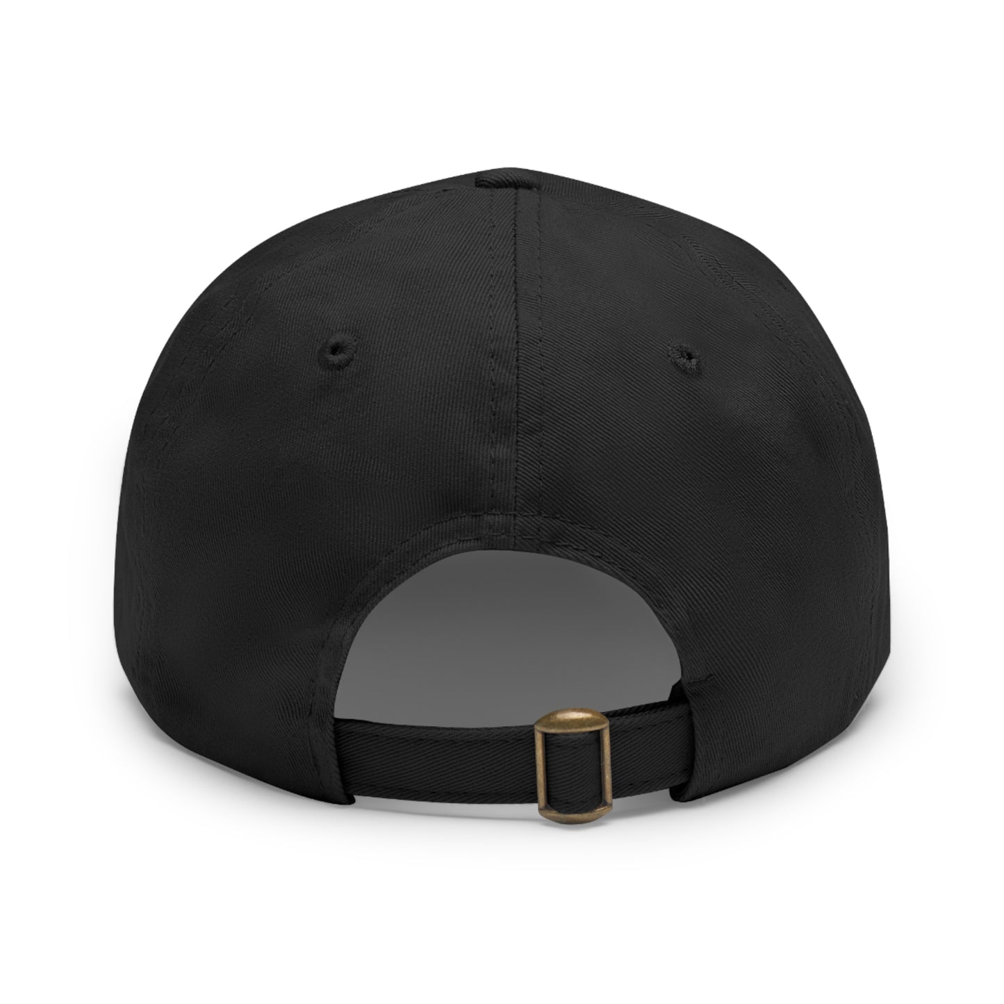 Adventure Begins Dad Hat with Leather Patch | Red Casual Cap