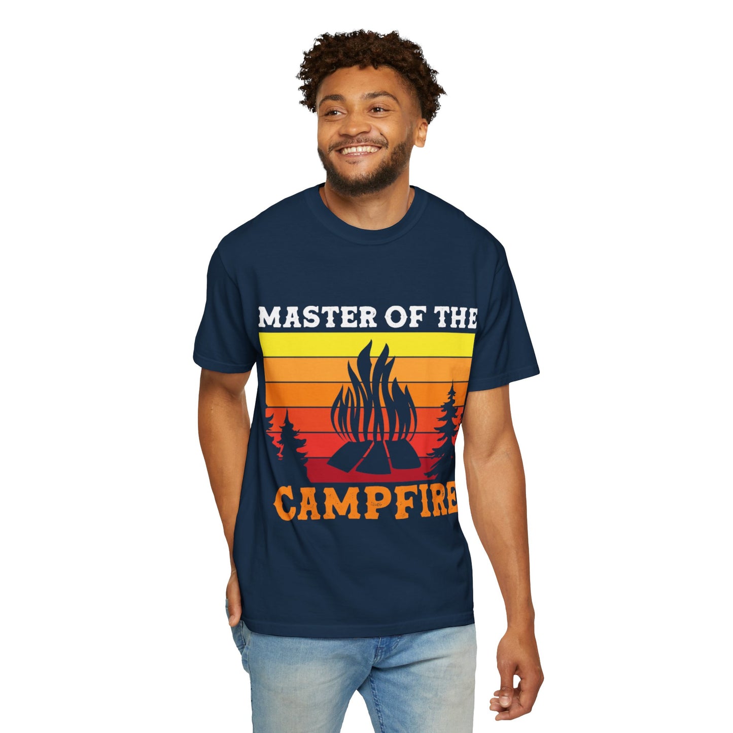 Master of the Campfire Garment-Dyed Unisex T-shirt - Perfect for Outdoor Lovers & Campers
