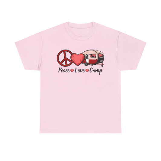 Peace, Love, Camp - Unisex Heavy Cotton Tee