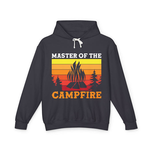 Master of the Campfire Unisex Lightweight Hooded Sweatshirt - Perfect for Outdoor Lovers
