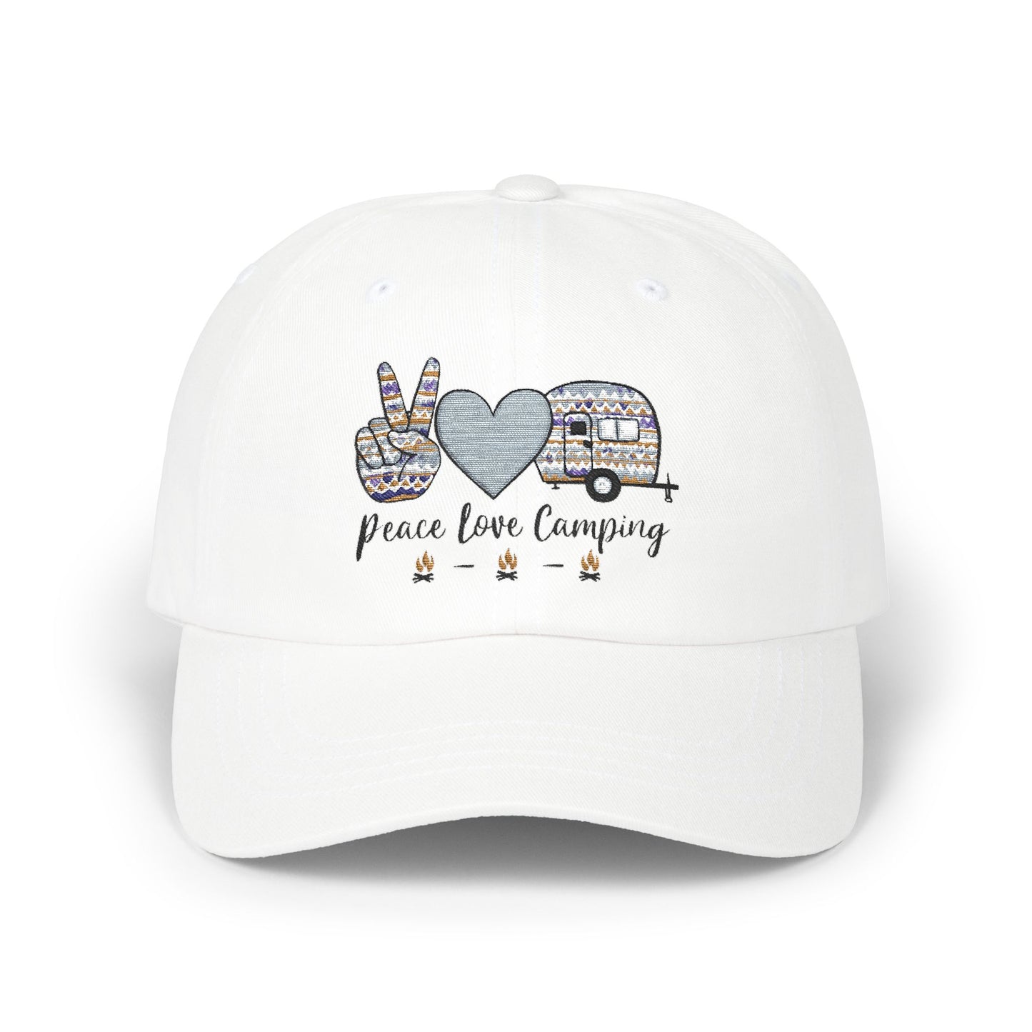 Peace, Love, Camping - Classic Dad Cap