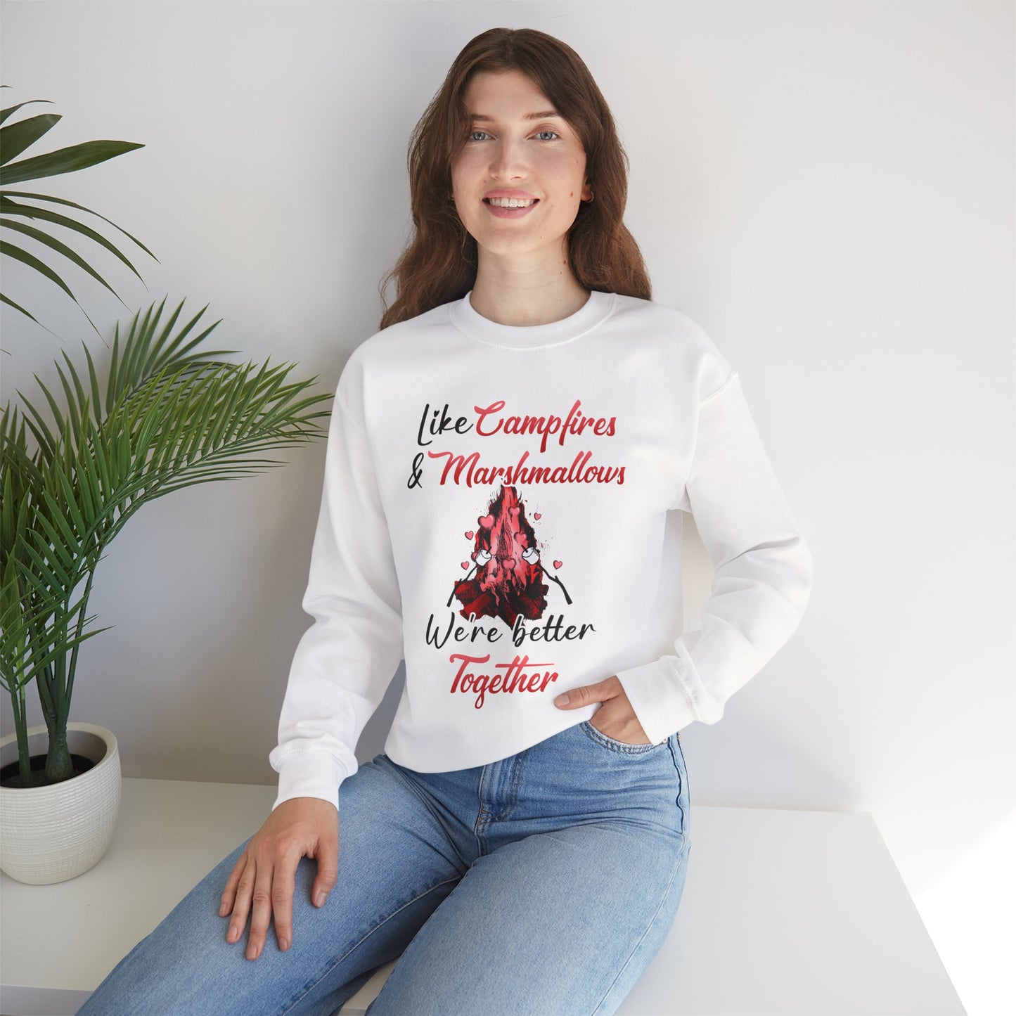 Like Campfires and & Marshmallows, We're Better Together - Unisex Heavy Blend™ Crewneck Sweatshirt