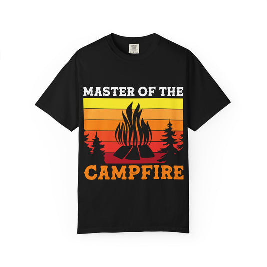 Master of the Campfire Garment-Dyed Unisex T-shirt - Perfect for Outdoor Lovers & Campers